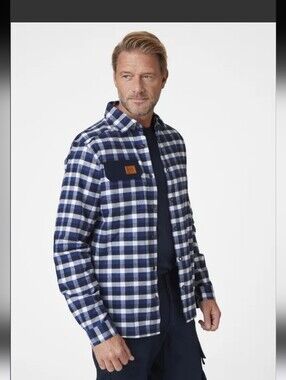 Helly Hansen Navy & White Plaid Button-Down Shirt Shackette